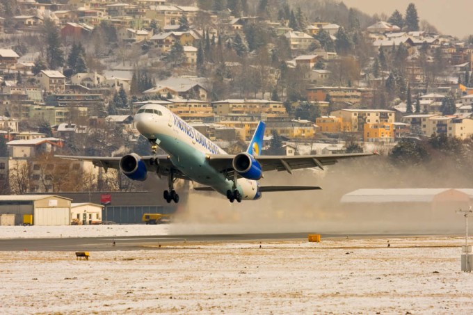 Takeoff in Innsbruck.