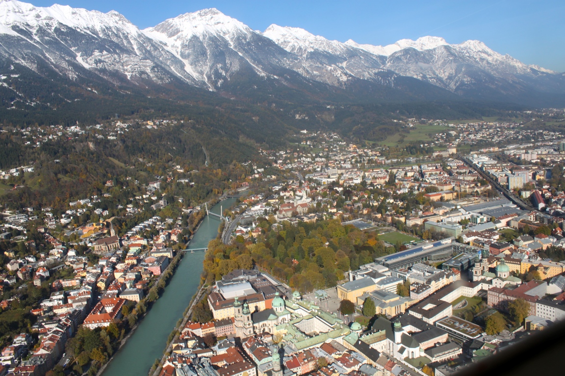 Im Anflug auf Innsbruck